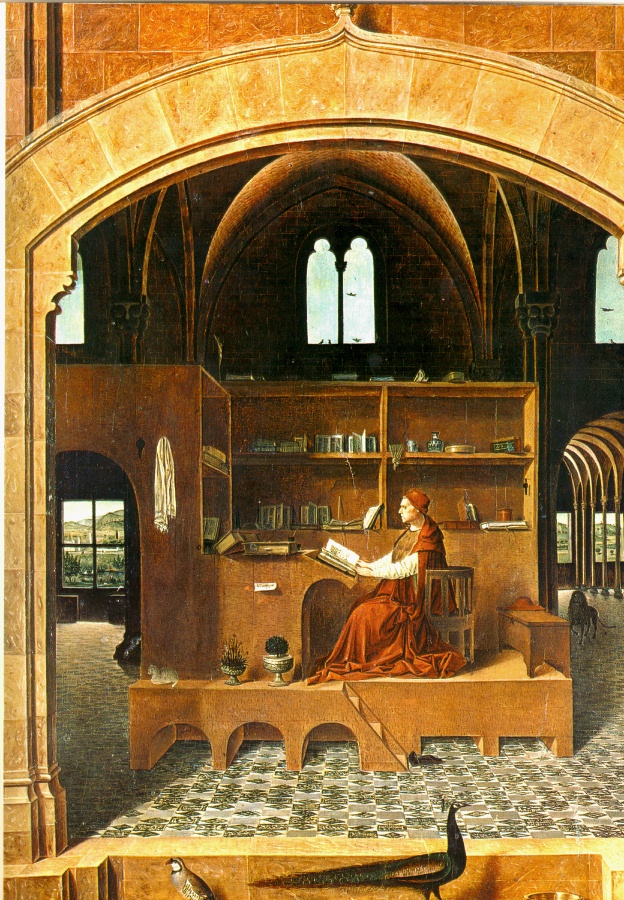Dr. Dufourmantelle projected Antonello da Messina’s “Saint Jerome in His Study” in her 2012 EGS seminar.